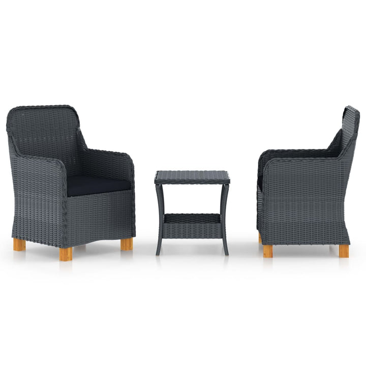 Vixl Set Mobilier Grădină, Cu Perne, 3 Piese, , Poliratan
