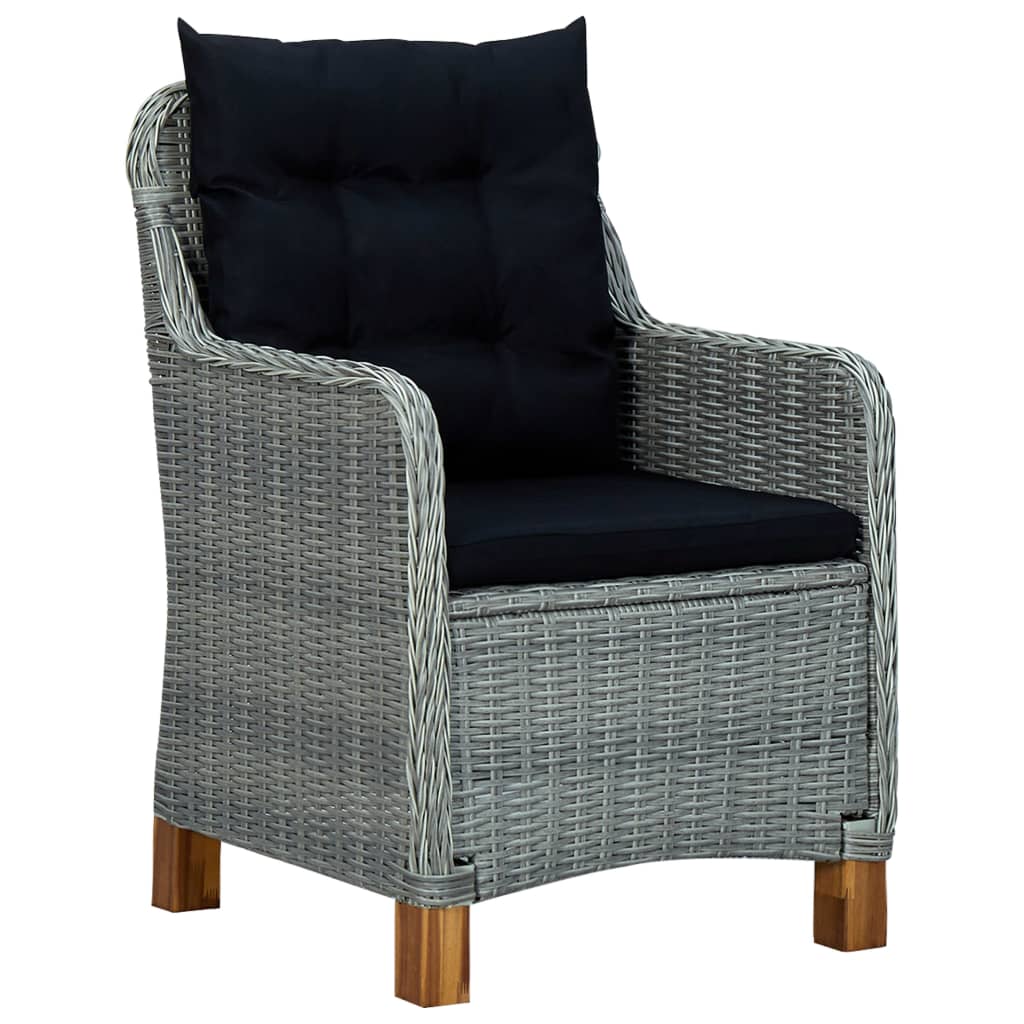 Vixl Set Mobilier Grădină, Cu Perne, 3 Piese, , Poliratan