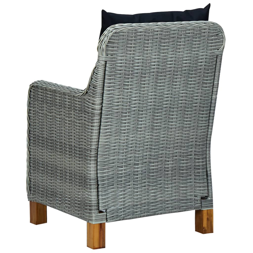 Vixl Set Mobilier Grădină, Cu Perne, 3 Piese, , Poliratan