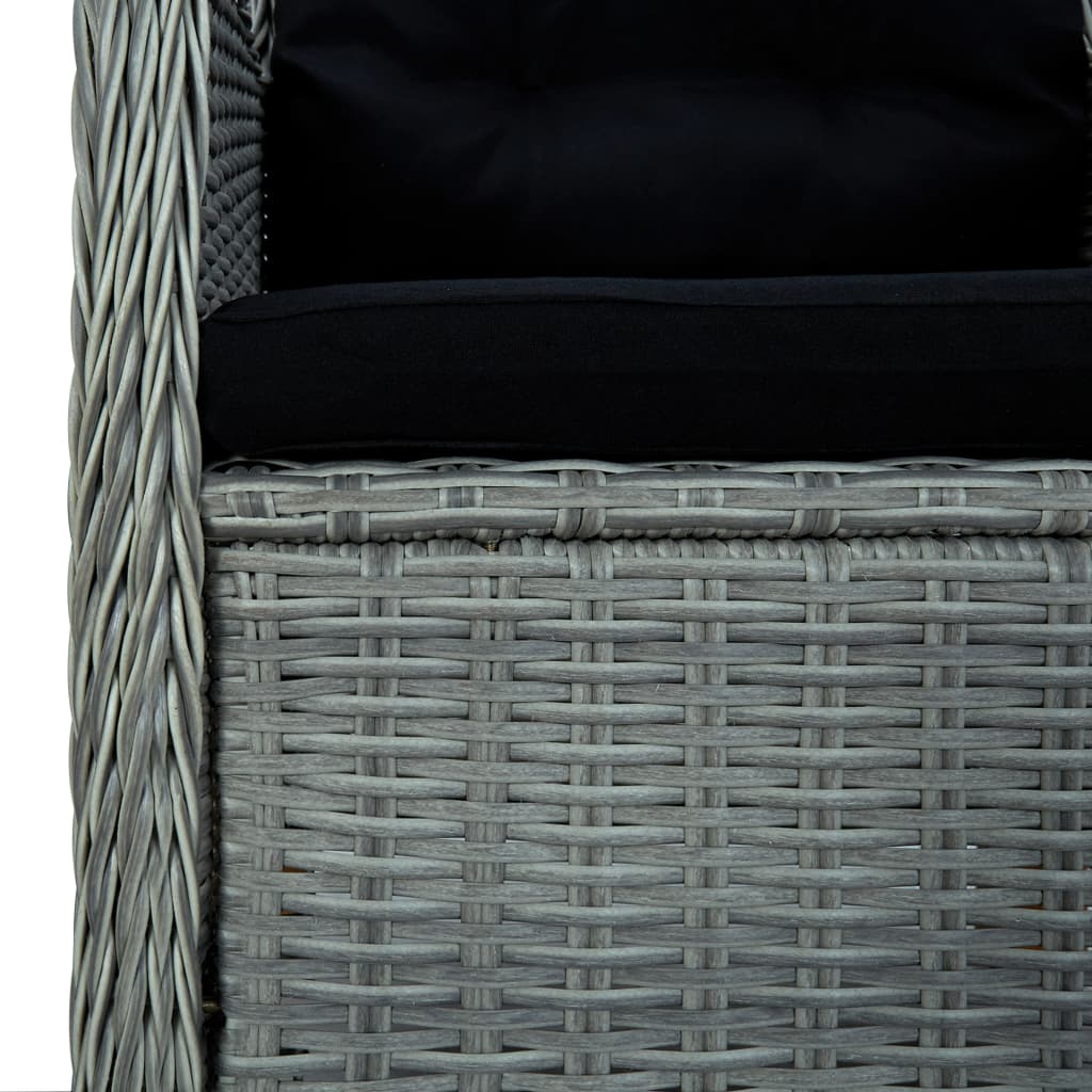 Vixl Set Mobilier Grădină, Cu Perne, 3 Piese, , Poliratan