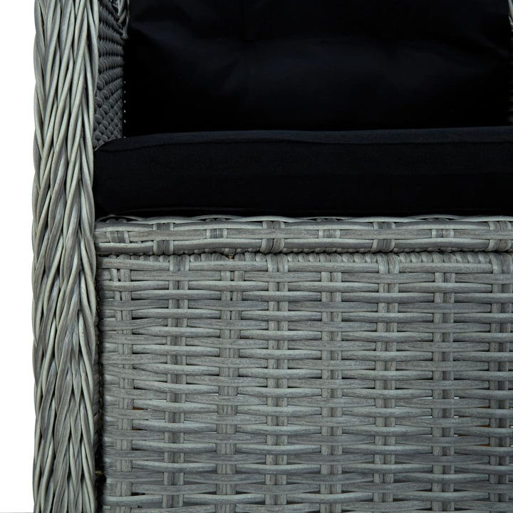 Vixl Set Mobilier Grădină, Cu Perne, 3 Piese, , Poliratan