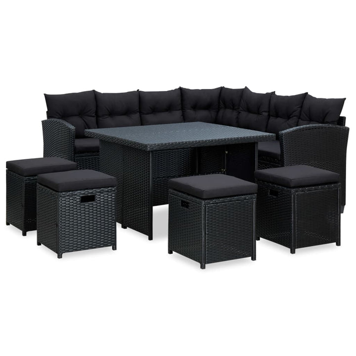 Set Mobilier De Grădină Cu Perne, 6 Piese, , Poliratan