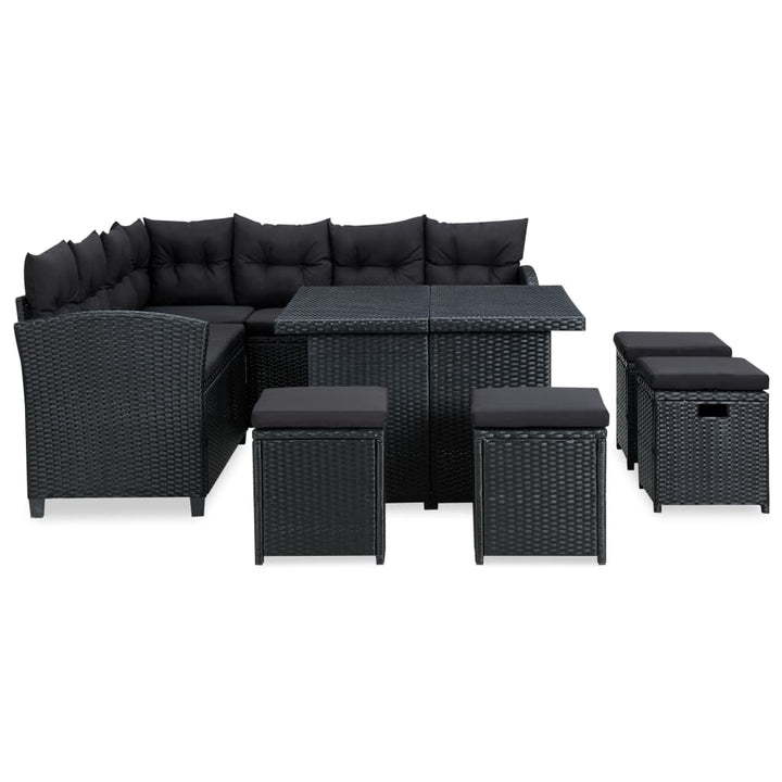 Set Mobilier De Grădină Cu Perne, 6 Piese, , Poliratan