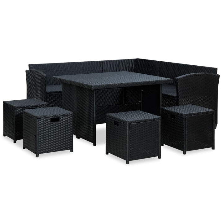 Set Mobilier De Grădină Cu Perne, 6 Piese, , Poliratan