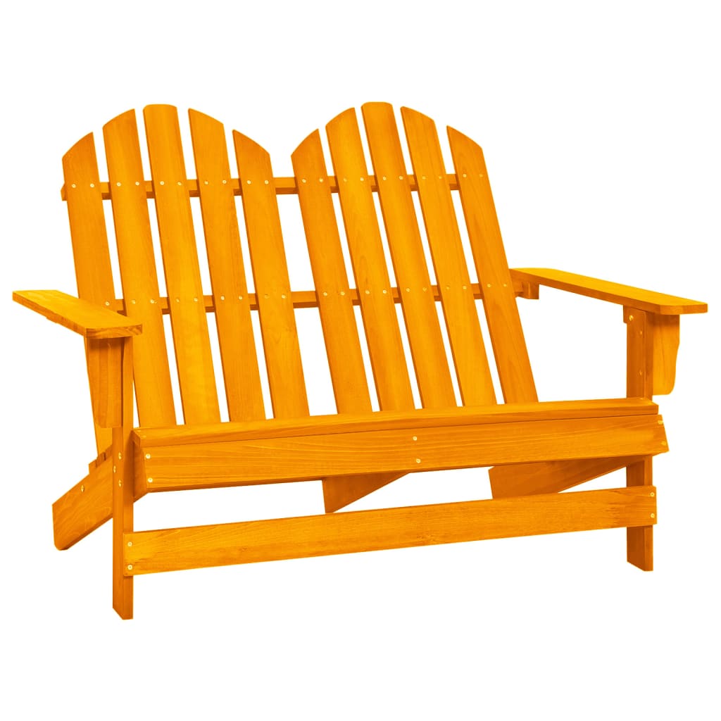 Scaun De Grădină Adirondack Cu 2 Locuri, , Lemn De Brad