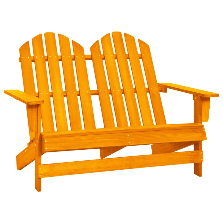 Scaun De Grădină Adirondack Cu 2 Locuri, , Lemn De Brad