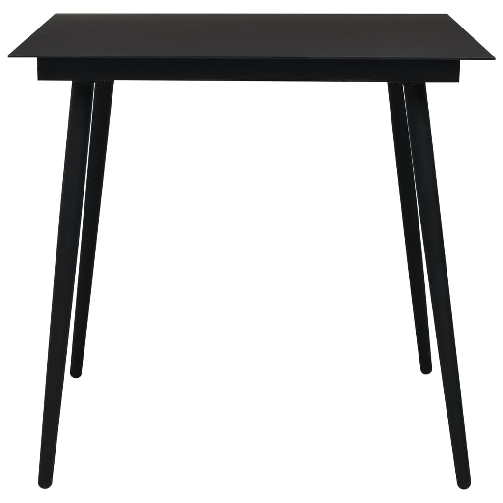 Set Mobilier De Exterior, 3 Piese, Negru, Ratan Pvc
