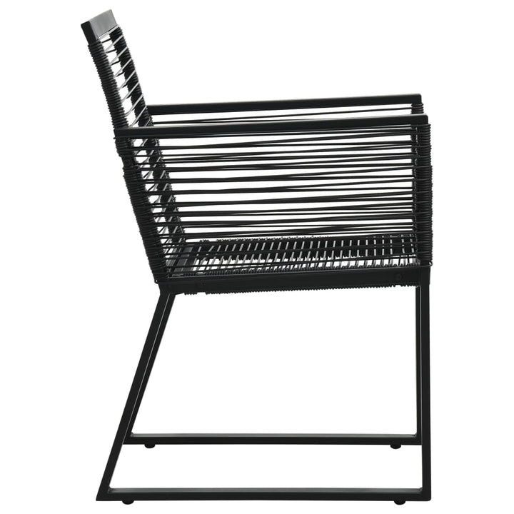 Set Mobilier De Exterior, 3 Piese, Negru, Ratan Pvc