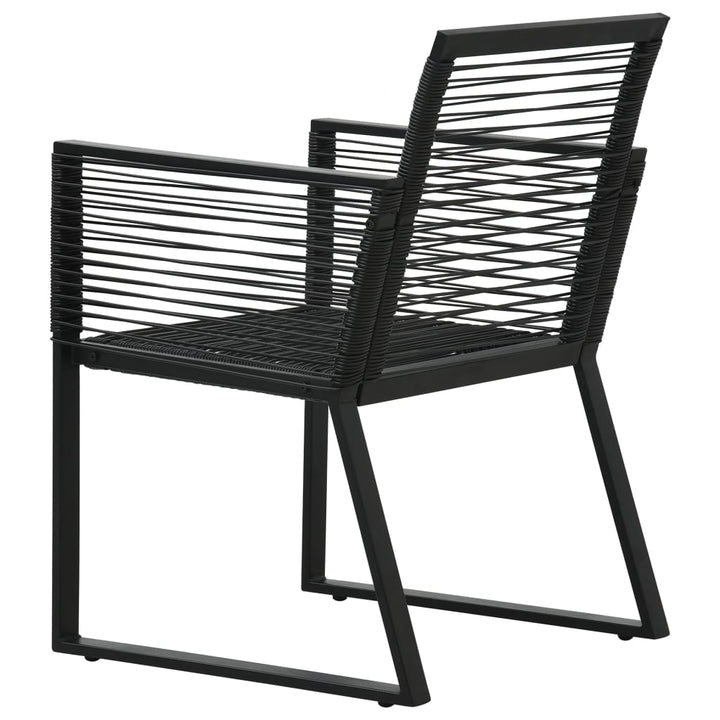 Set Mobilier De Exterior, 3 Piese, Negru, Ratan Pvc