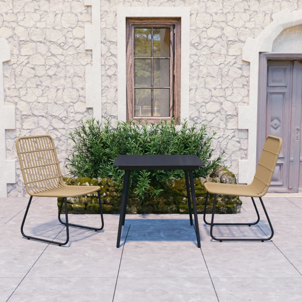 Set Mobilier De Exterior, 5 Piese, Poliratan Și Sticlă