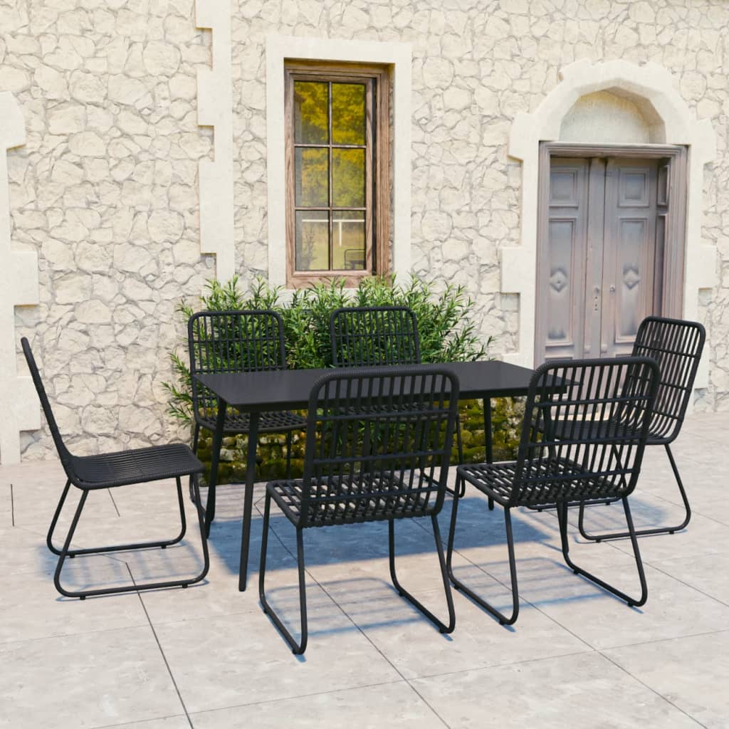 Set Mobilier De Exterior, 5 Piese, Poliratan Și Sticlă
