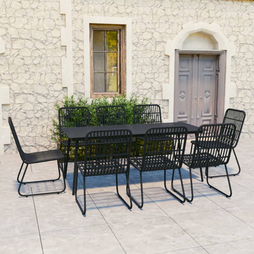 Set Mobilier De Exterior, 5 Piese, Poliratan Și Sticlă