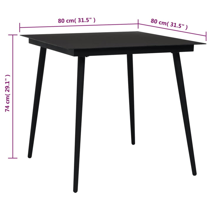 Set Mobilier De Grădină, 5 Piese, Negru, Ratan Pvc