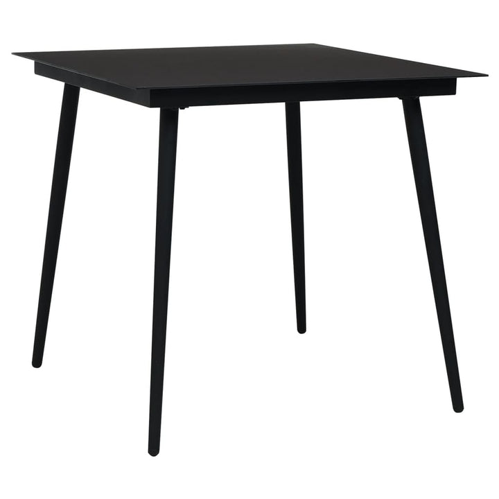 Set Mobilier De Grădină, 5 Piese, Negru, Ratan Pvc