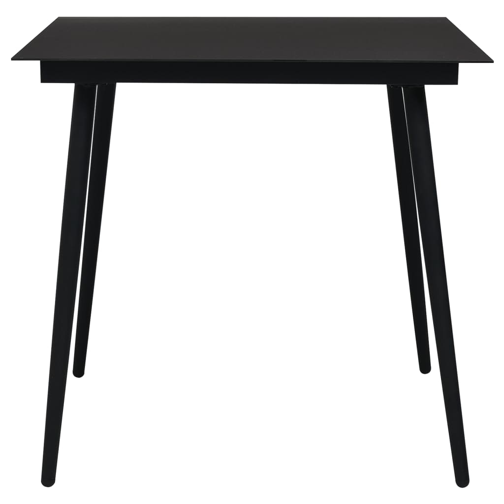 Set Mobilier De Grădină, 5 Piese, Negru, Ratan Pvc