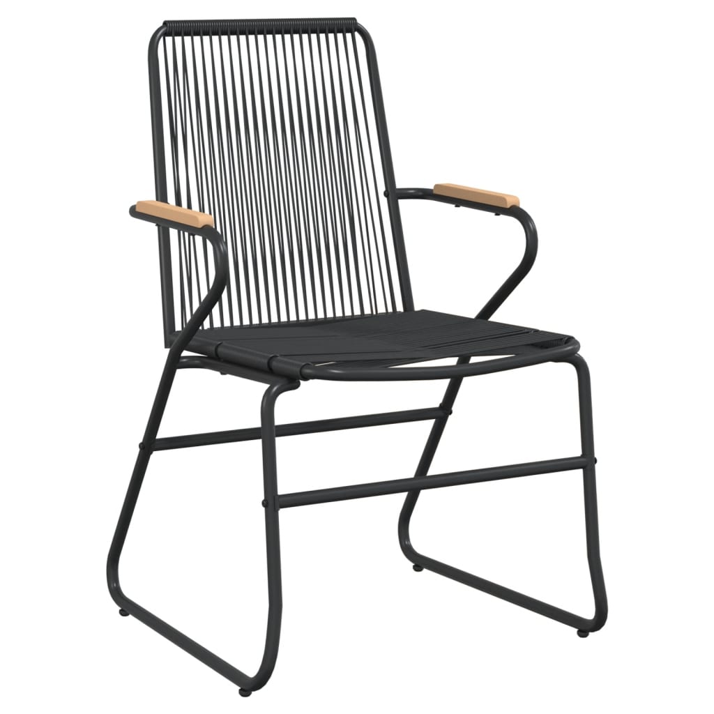 Set Mobilier De Grădină, 7 Piese, Negru, Ratan Pvc