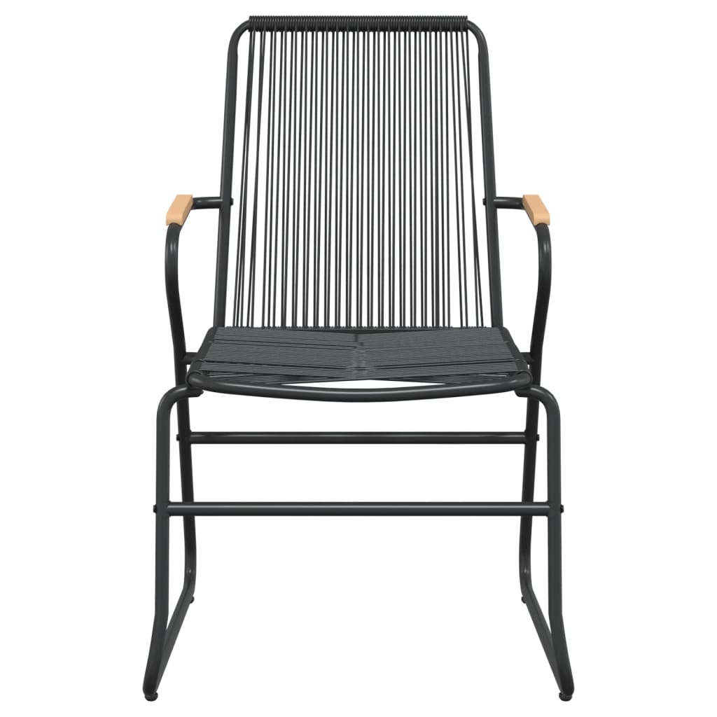 Set Mobilier De Grădină, 7 Piese, Negru, Ratan Pvc