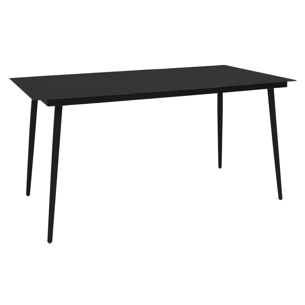 Set Mobilier De Grădină, 7 Piese, Negru, Ratan Pvc