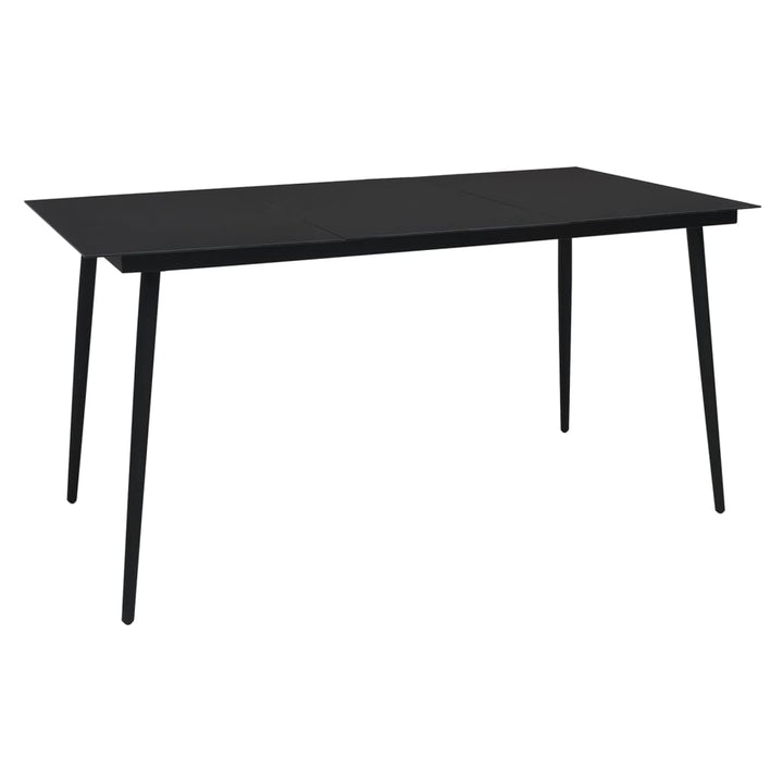 Set Mobilier De Grădină, 7 Piese, Negru, Ratan Pvc