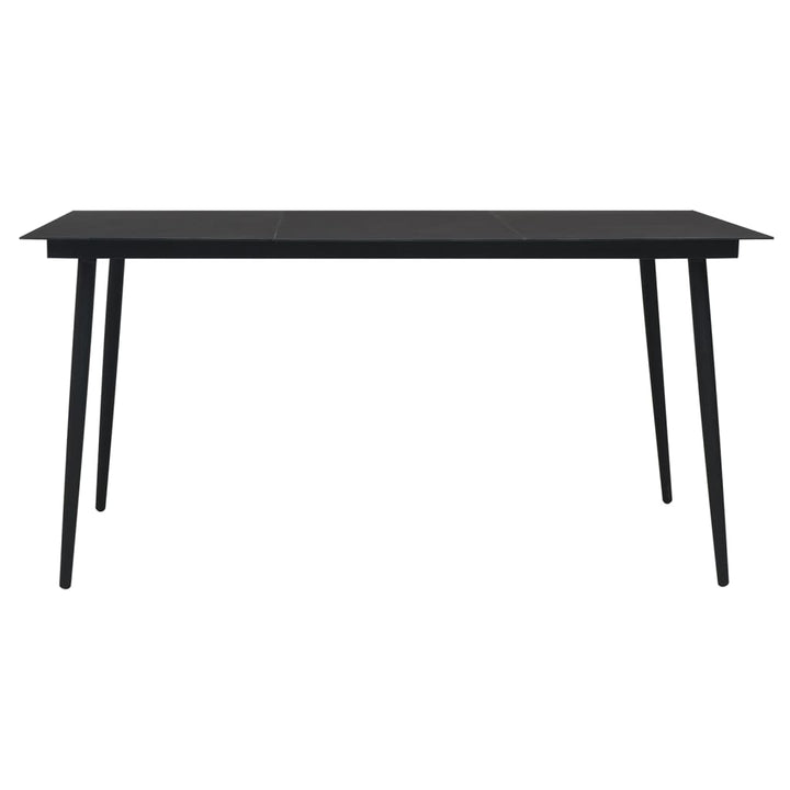 Set Mobilier De Grădină, 7 Piese, Negru, Ratan Pvc