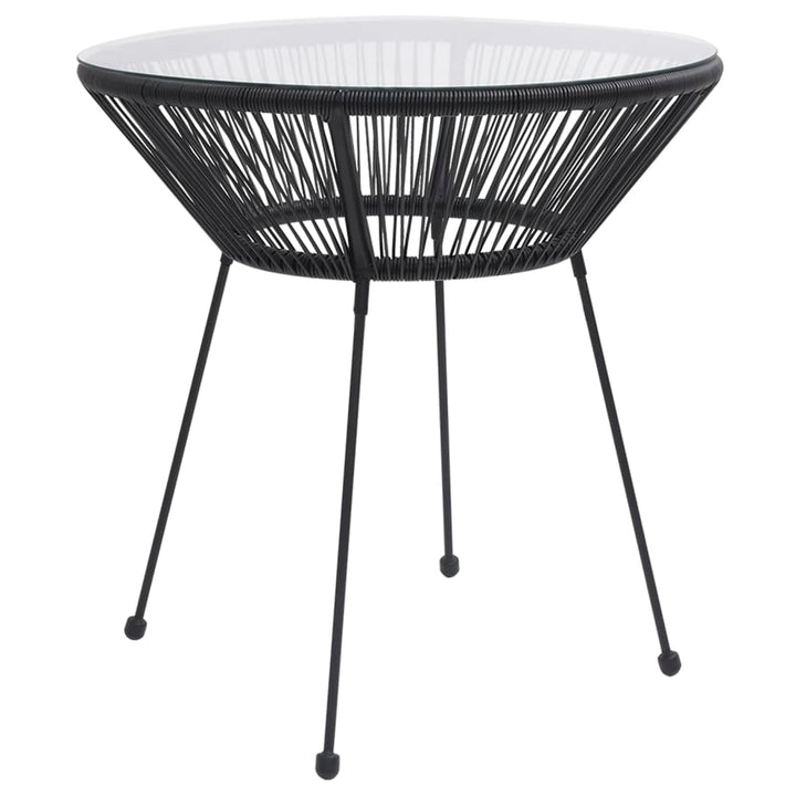 Set Mobilier De Exterior, 5 Piese, Negru, Ratan Pvc