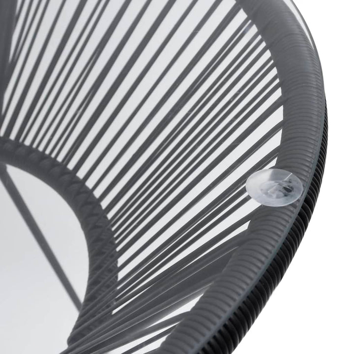 Set Mobilier De Exterior, 5 Piese, Negru, Ratan Pvc