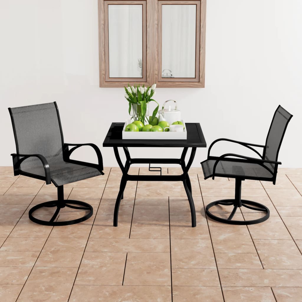 Set Mobilier De Grădină, 5 Piese, Textilenă Și Oțel