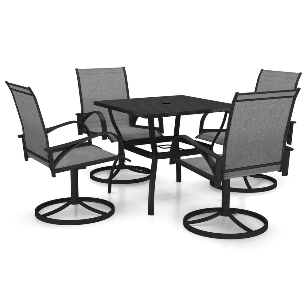 Set Mobilier De Grădină, 5 Piese, Textilenă Și Oțel