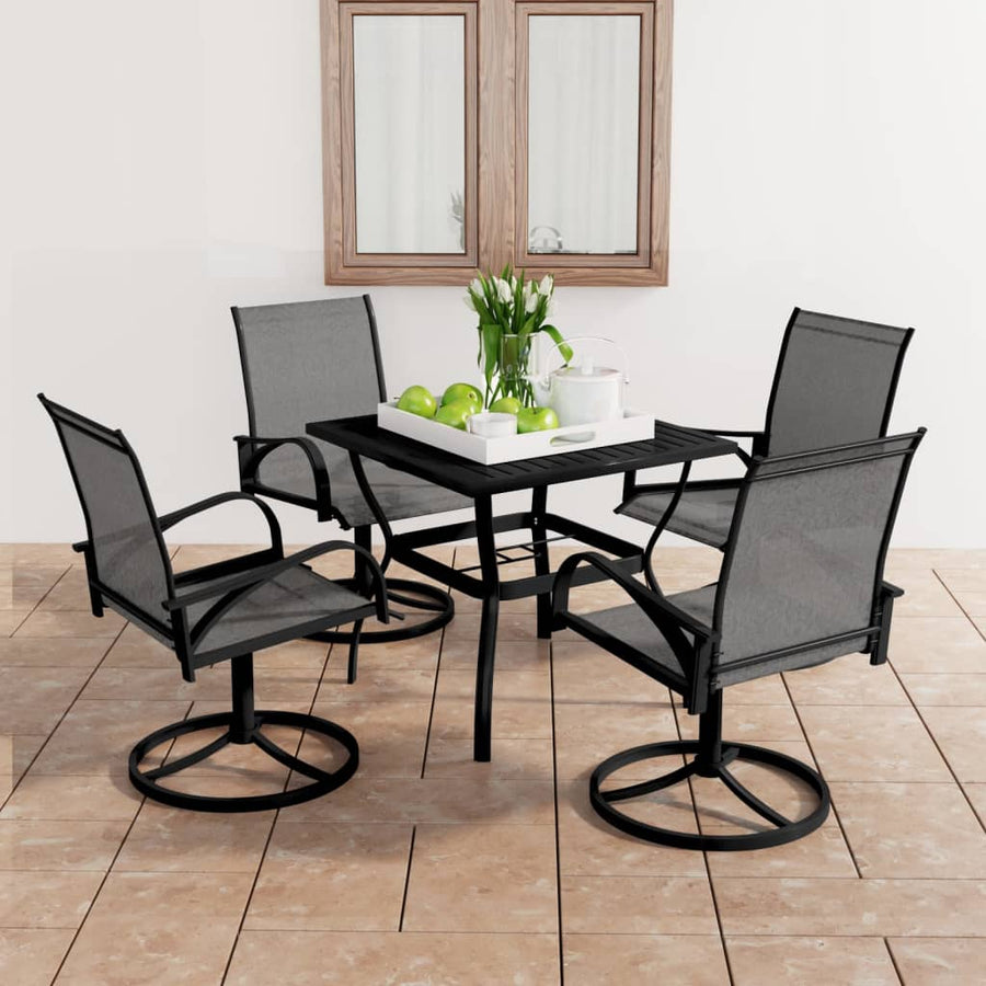 Set Mobilier De Grădină, 5 Piese, Textilenă Și Oțel