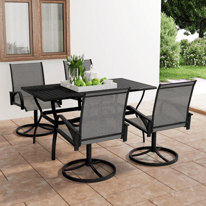 Set Mobilier De Grădină, 5 Piese, Textilenă Și Oțel
