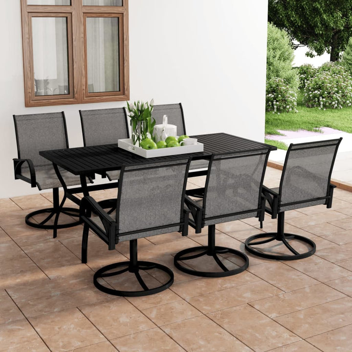 Set Mobilier De Grădină, 5 Piese, Textilenă Și Oțel