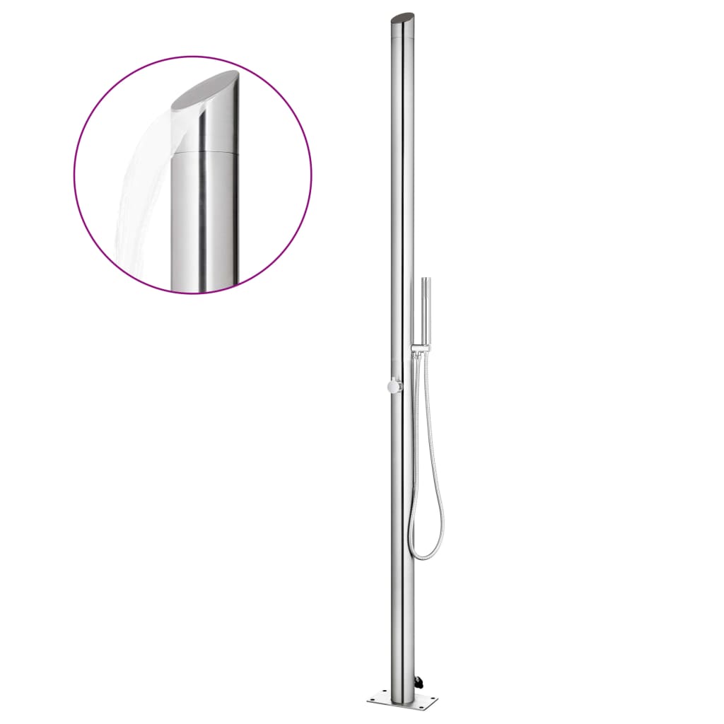 Duș Pentru Grădină, 220 Cm, Oțel Inoxidabil