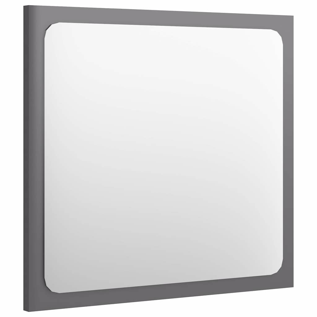 Set Mobilier De Baie, 2 Piese, Gri Extralucios, Pal