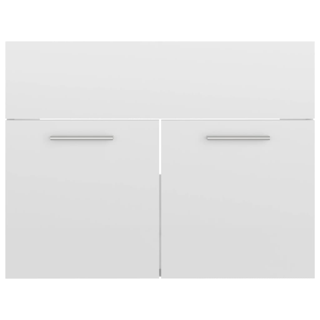 Set Mobilier De Baie, 2 Piese, Alb Extralucios, Pal