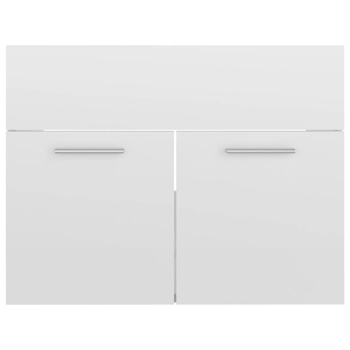 Set Mobilier De Baie, 2 Piese, Alb Extralucios, Pal