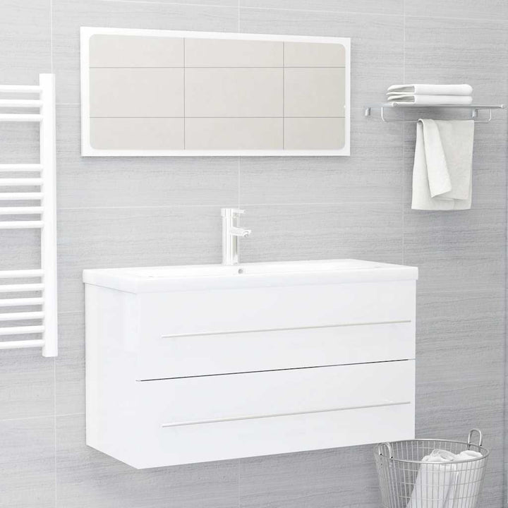 Set Mobilier De Baie, 2 Piese, , Pal