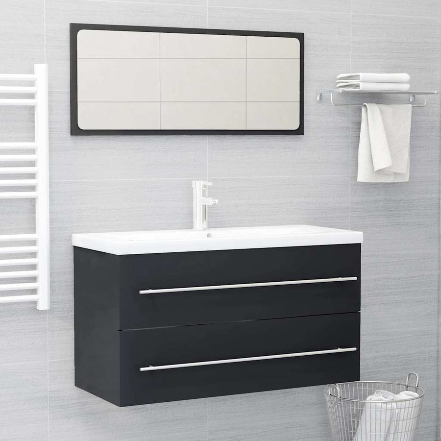 Set Mobilier De Baie, 2 Piese, , Pal