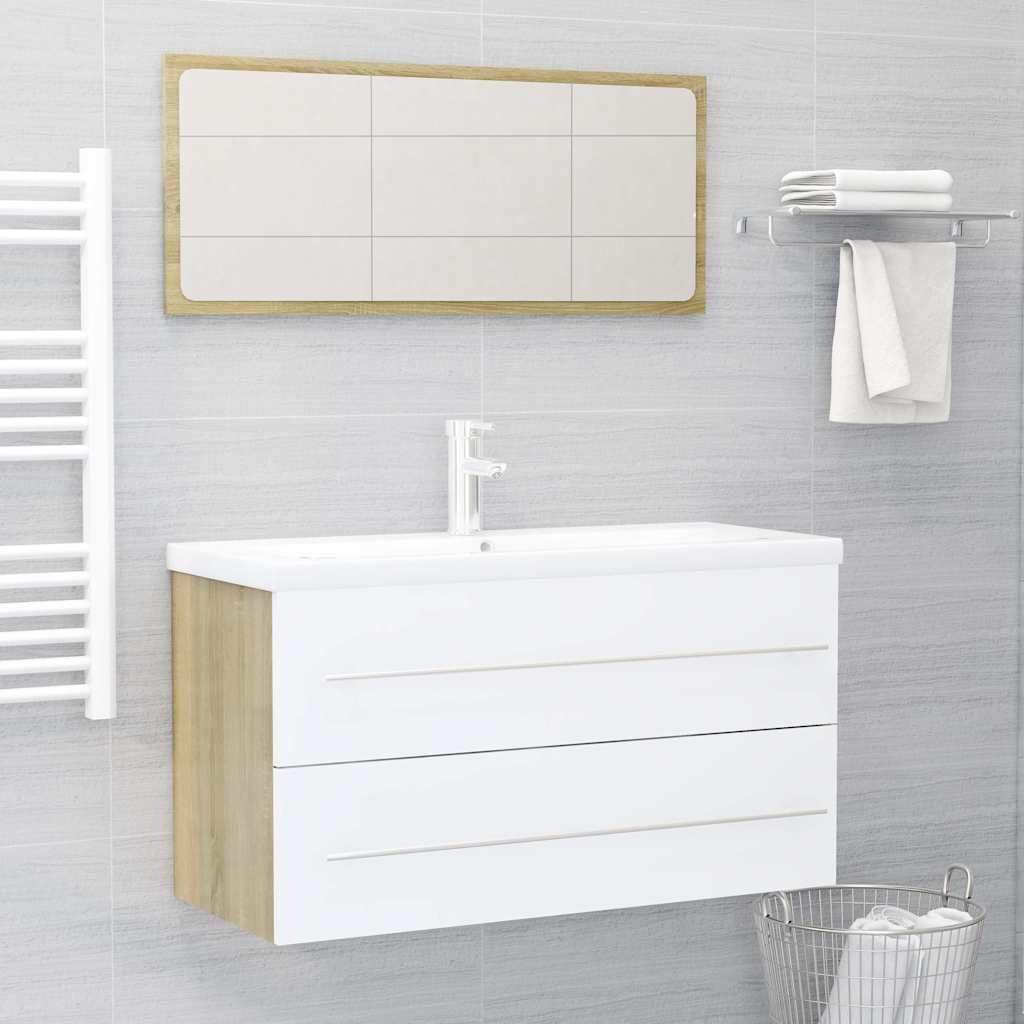Set Mobilier De Baie, 2 Piese, , Pal
