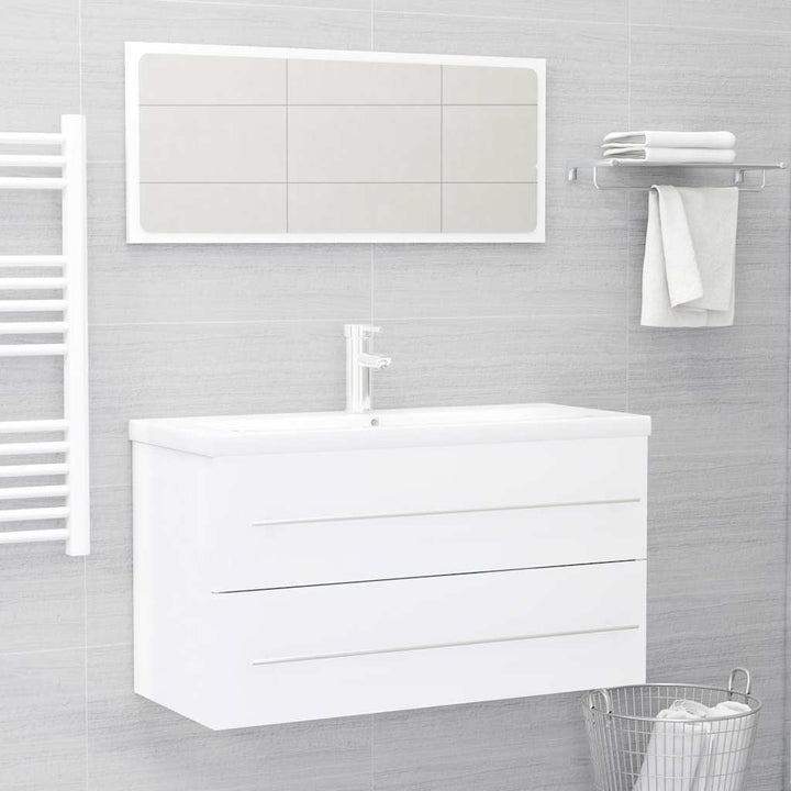 Set Mobilier De Baie, 2 Piese, , Pal