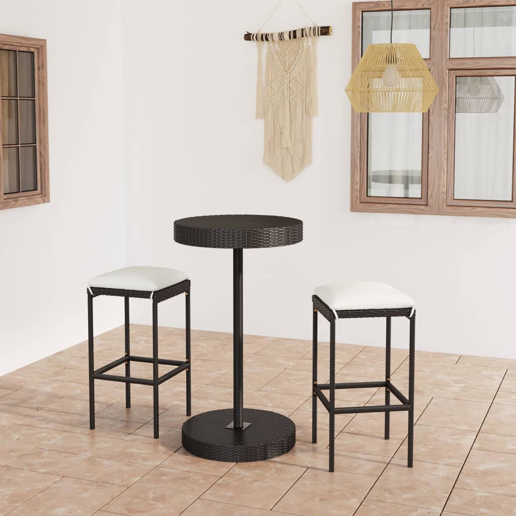 Vixl Set Mobilier Bar De Grădină Cu Perne, 5 Piese, , Poliratan