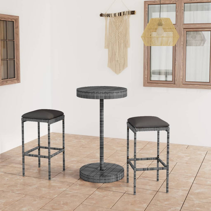 Vixl Set Mobilier Bar De Grădină Cu Perne, 5 Piese, , Poliratan