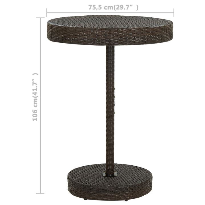Vixl Set Mobilier Bar De Grădină Cu Perne, 5 Piese, , Poliratan