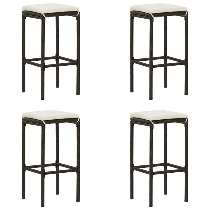 Vixl Set Mobilier Bar De Grădină Cu Perne, 5 Piese, , Poliratan