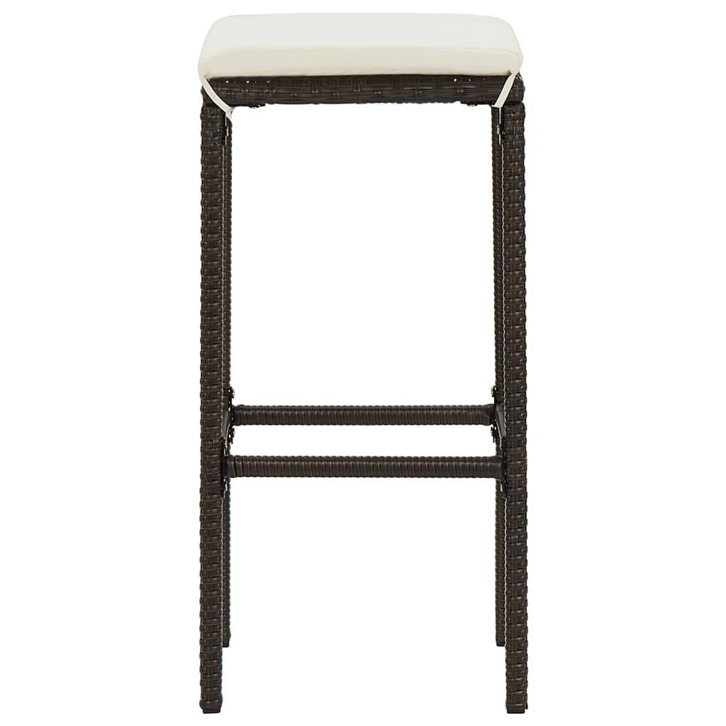 Vixl Set Mobilier Bar De Grădină Cu Perne, 5 Piese, , Poliratan