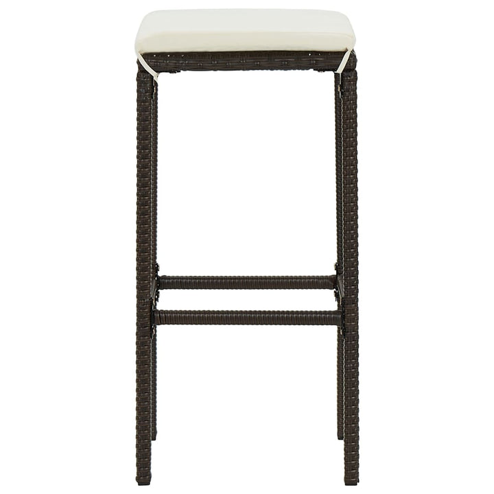 Vixl Set Mobilier Bar De Grădină Cu Perne, 5 Piese, , Poliratan
