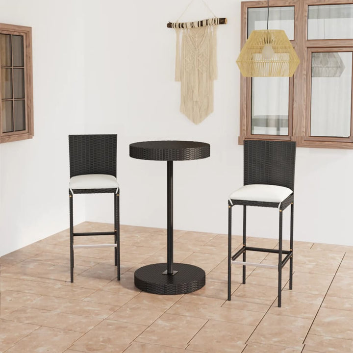 Vixl Set Mobilier Bar De Grădină Cu Perne, 5 Piese, , Poliratan
