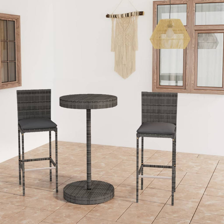 Vixl Set Mobilier Bar De Grădină Cu Perne, 5 Piese, , Poliratan