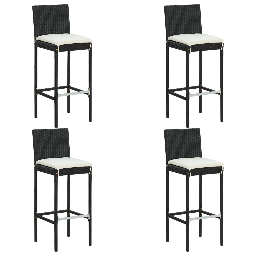 Vixl Set Mobilier Bar De Grădină Cu Perne, 5 Piese, , Poliratan