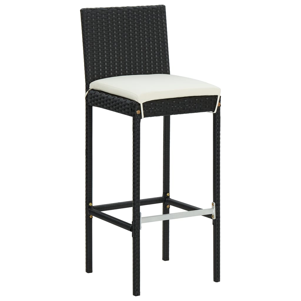 Vixl Set Mobilier Bar De Grădină Cu Perne, 5 Piese, , Poliratan