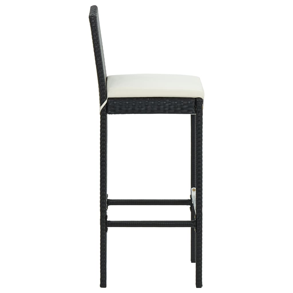 Vixl Set Mobilier Bar De Grădină Cu Perne, 5 Piese, , Poliratan
